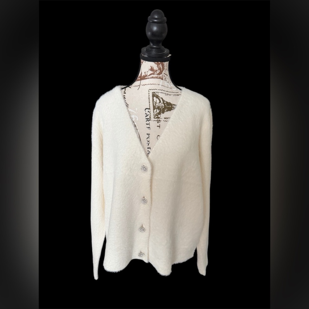 Cyrus Cream Button-Up Cardigan